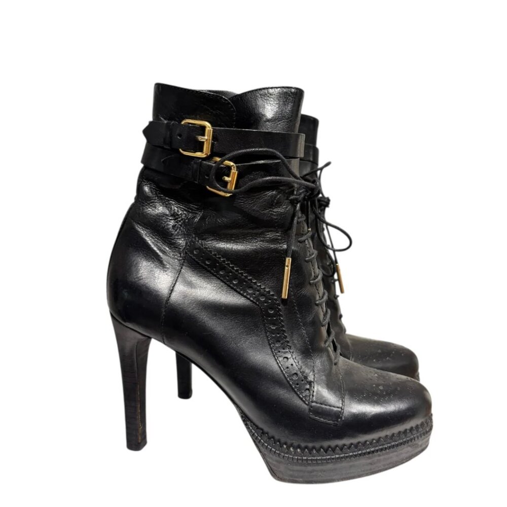 Burberry Black Boots, 36.5